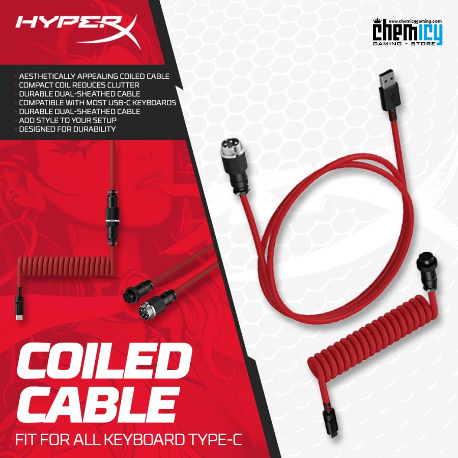 HyperX Coiled Cable Type-C for Mechanical Keyboard
