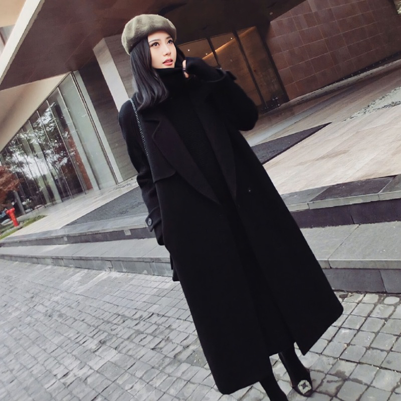 Wool coat long premium import salma big size oversized mantel panjang jacket wanita jaket cewek woman winter autumn