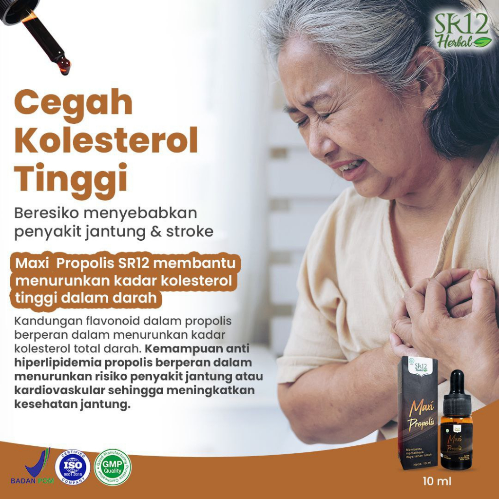 Propolis Maxi Propolis SR12 Menjaga Daya Tahan Tubuh Antioksidan Antikanker 10 ml