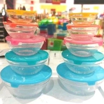 glass bowl set 20 by transliving / mangkok kaca 20 pcs