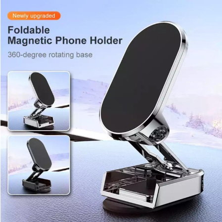 Phone Car Holder Mini Folding Magnetic Lipat Kecil Metal Magnet Mobil