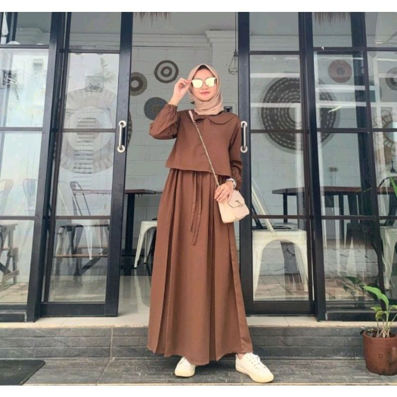 Gamis Drees Glenca Maxy Crinkle Airflow Premium Busui Jumbo
