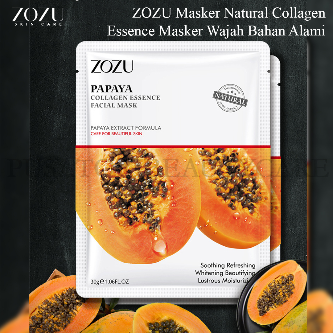 ZOZU Masker Natural Collagen Essence Masker Wajah Bahan Alami