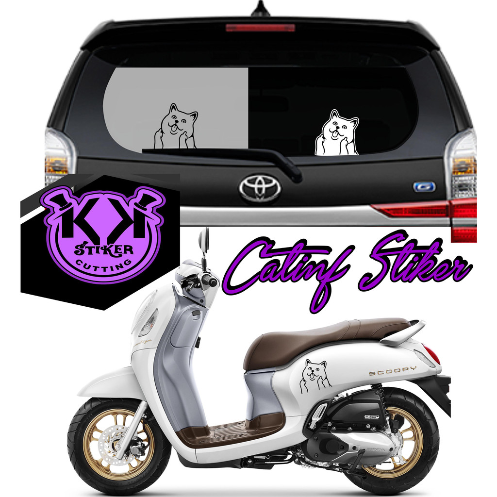 SC.129/STIKER KUCING/STIKER CUTTING/STICKER/CATING/STIKER MOTOR/STIKER LUCU/STIKER LARIS/STIKER KERE