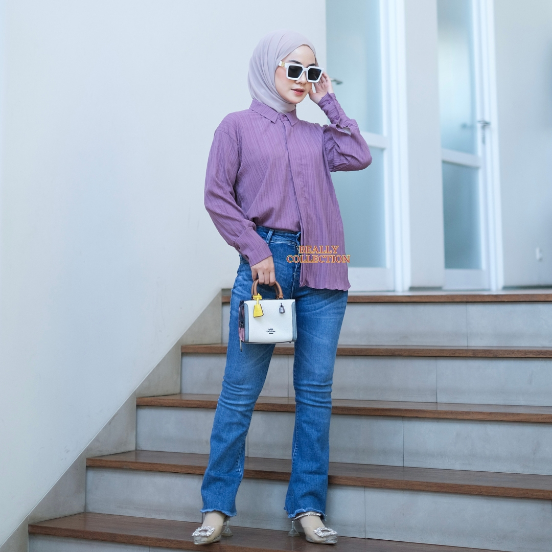 ATASAN KEMEJA WANITA LADY CRUSH HARRI SHIRT OVERSIZE | KEMEJA LUNA BASIC BABY CRUSH