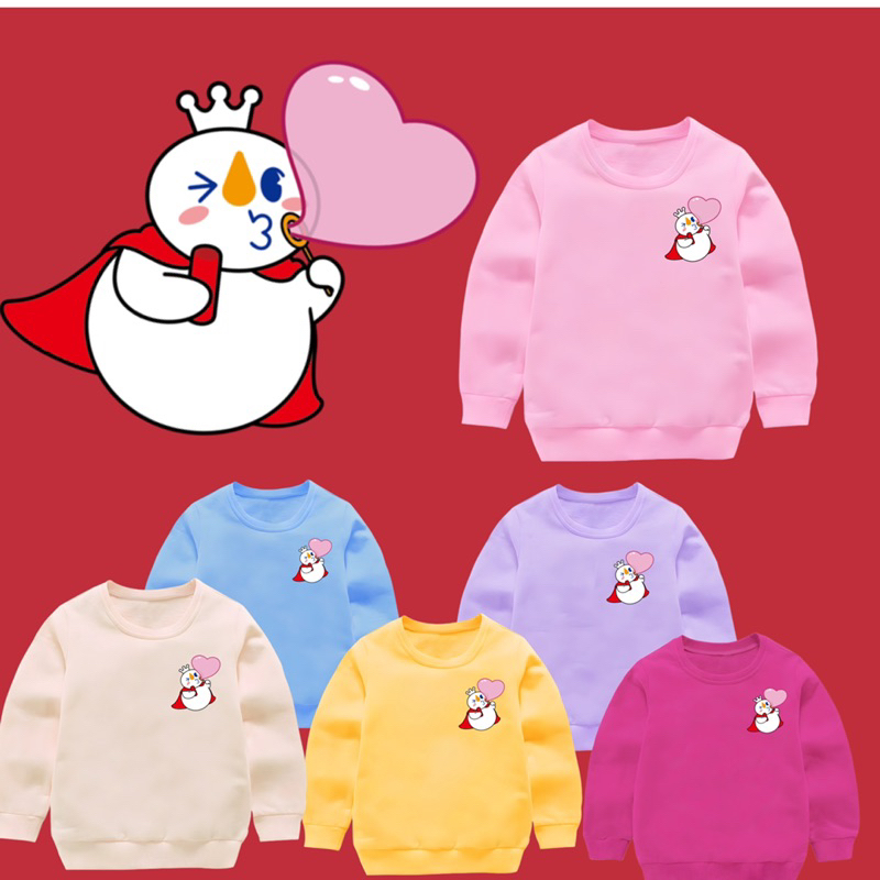 Sweater anak cewek cowok LOVE SNOW hoodie anak 2-10 tahun