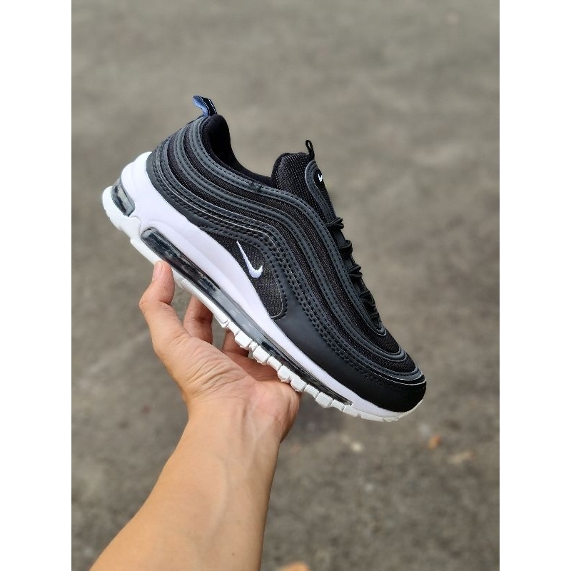 Sepatu • Sneakers Olahraga Pria Airmax97 Black White Premium