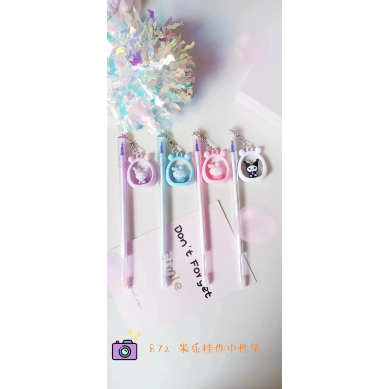 

ECER satuan 1 pcs BARU pen motif my melody / pen gel hitam bisa direfill pen hapus