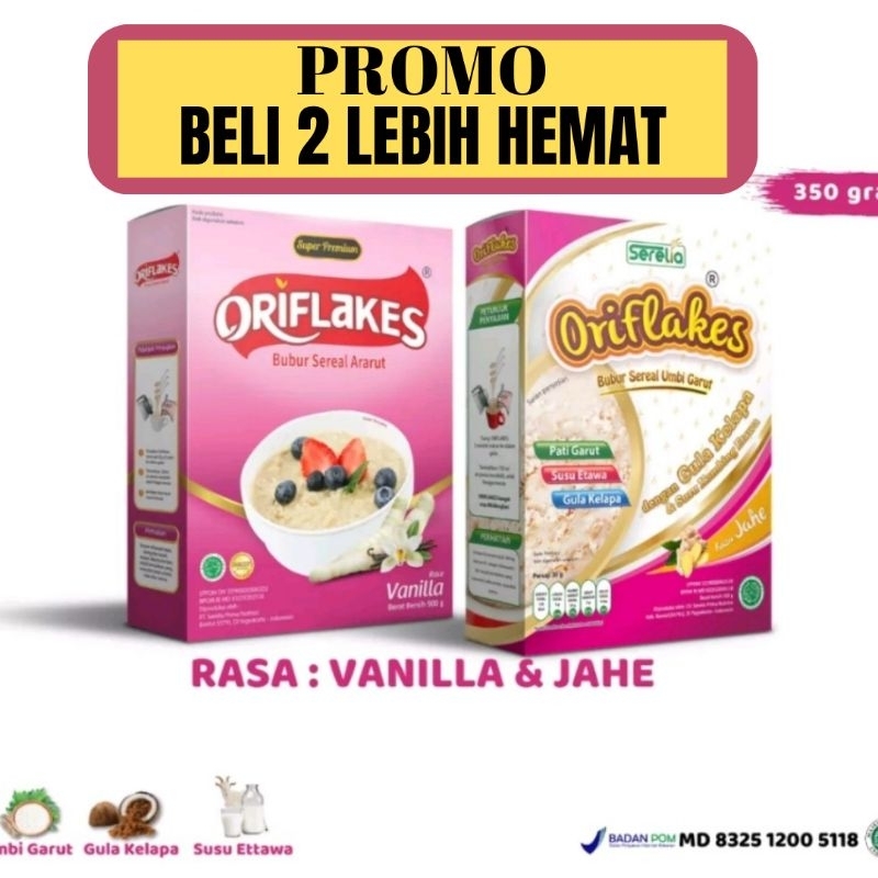 

ORIFLAKES GASTRO SEREAL UMBI GARUT SUSU ETAWA ATASI MAAG ASAM LAMBUNG - 350 G