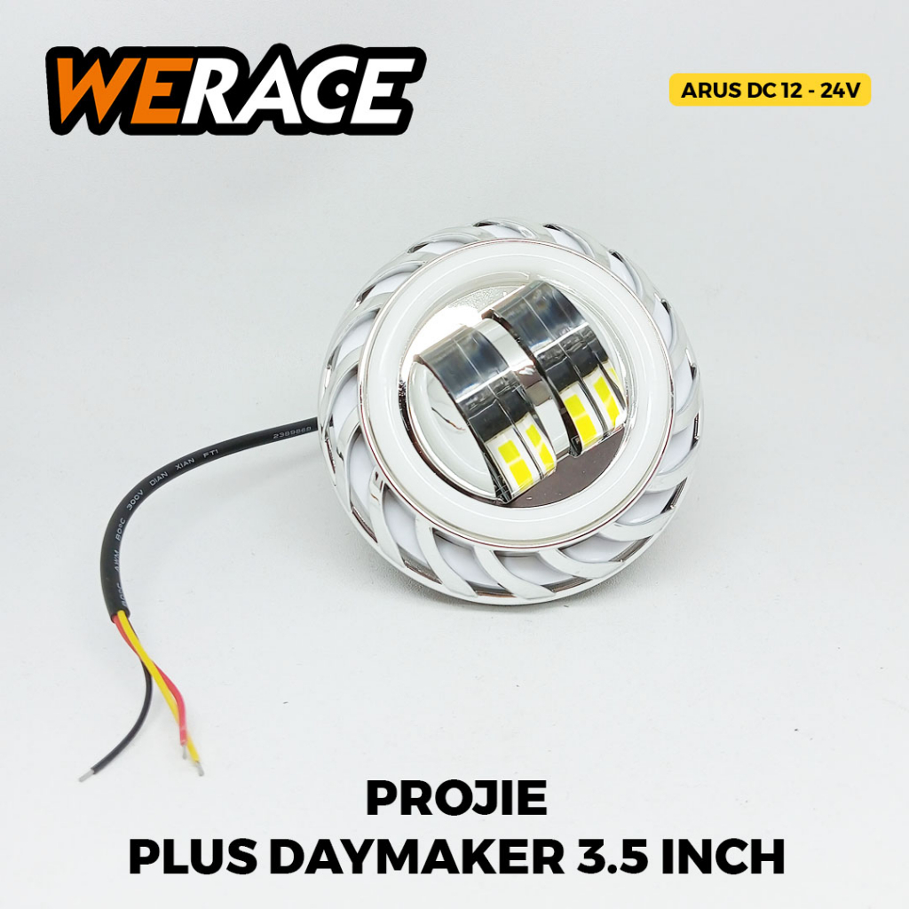 [WERACE] LAMPU UTAMA PROJIE PLUS DAYMAKER 3,5INCH KUNING PUTIH RUNNING RBR