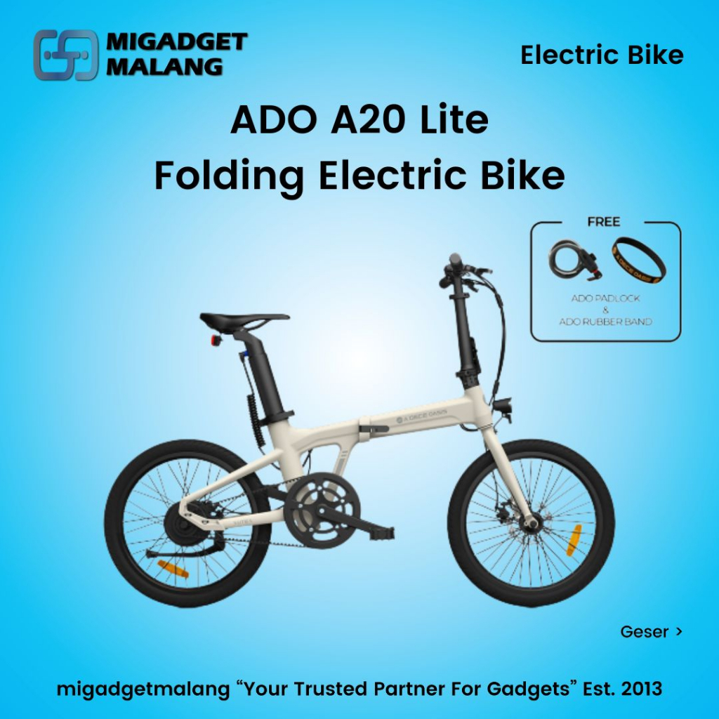 Sepeda Lipat Listrik ADO A20 Lite Folding Electric Bike