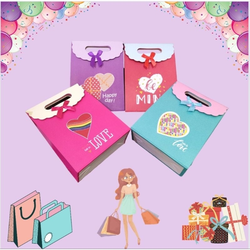 

Paper Bag Motif Love, HBD | Tas Kado | 19x27x9