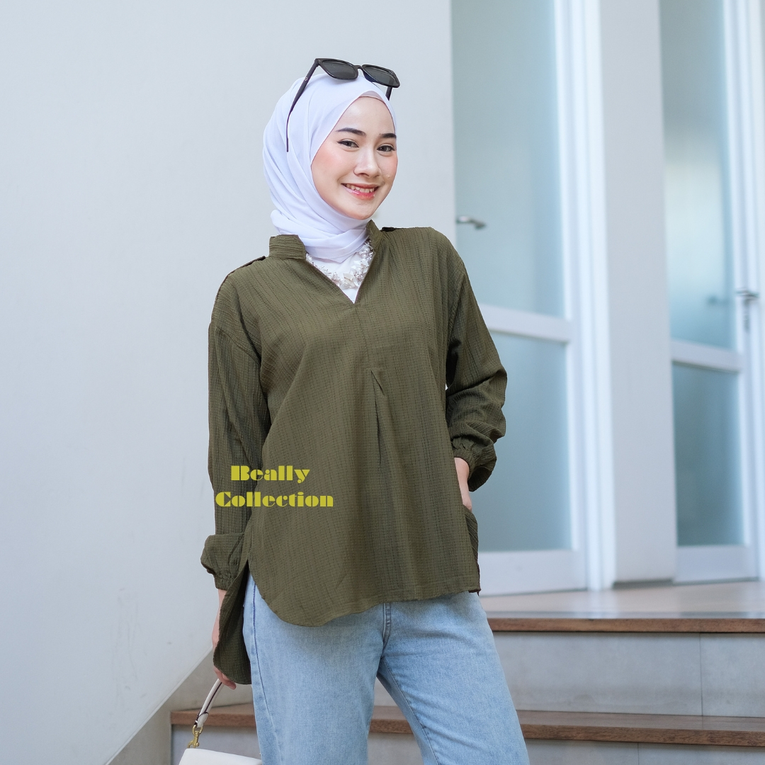 LIVIA BLOUSE LADY CRUSH | ATASAN OUTER OVERSIZE LADY CRUSH | OUTER LADY CRUSH BLOUSE WANITA POLOS