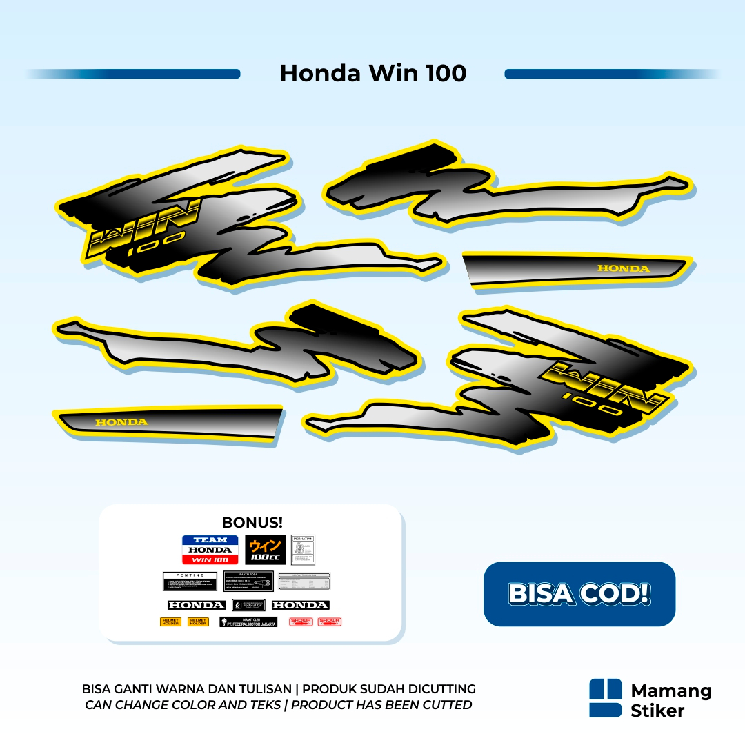 Striping Honda Win 100 Original (47) Variasi Traill Treill Trill Japan Jepang Custom Racing 1984 200