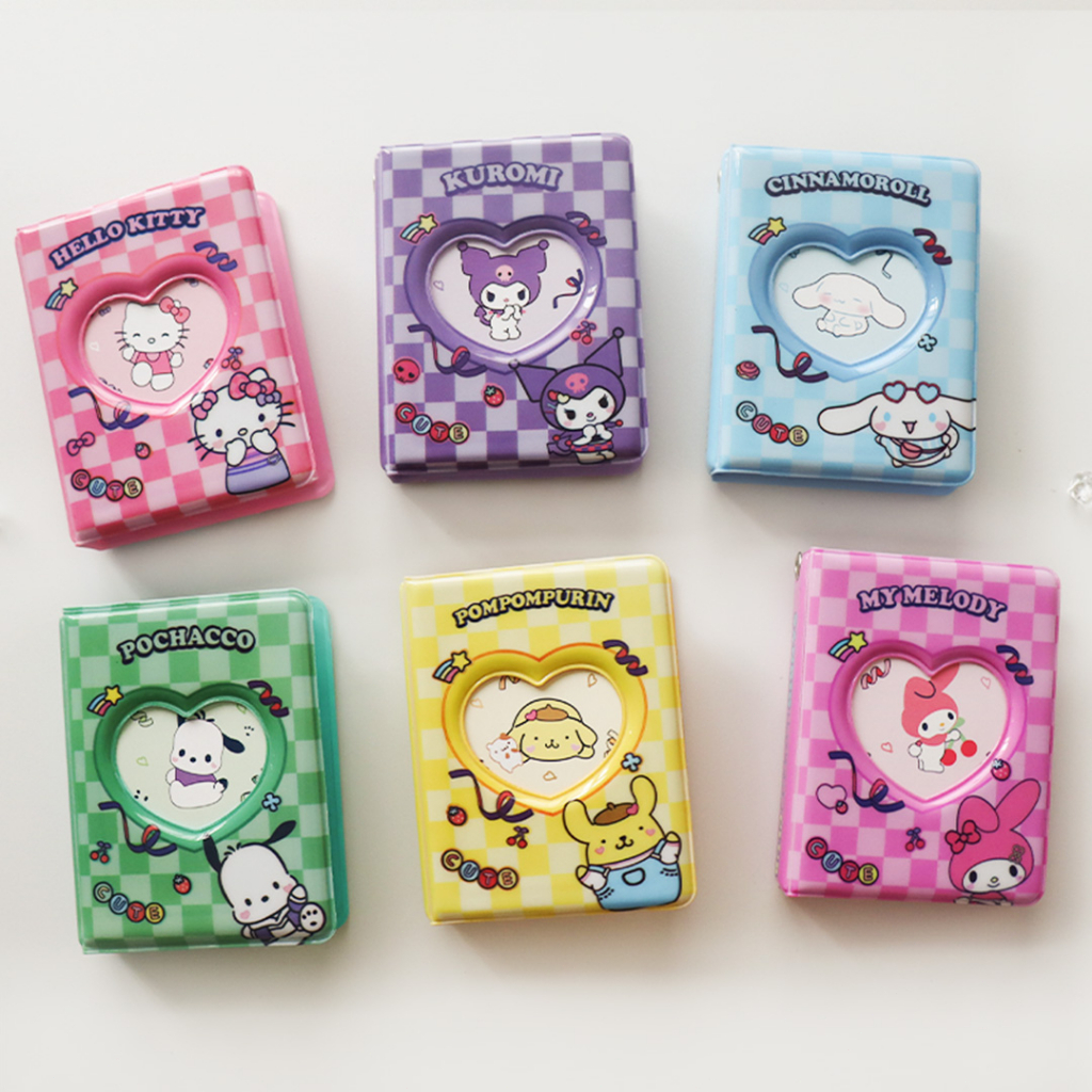 Buku kartu kartun lucu Sanrio / buku penyimpanan kartu bintang / buku perlindungan kartu idola / buk