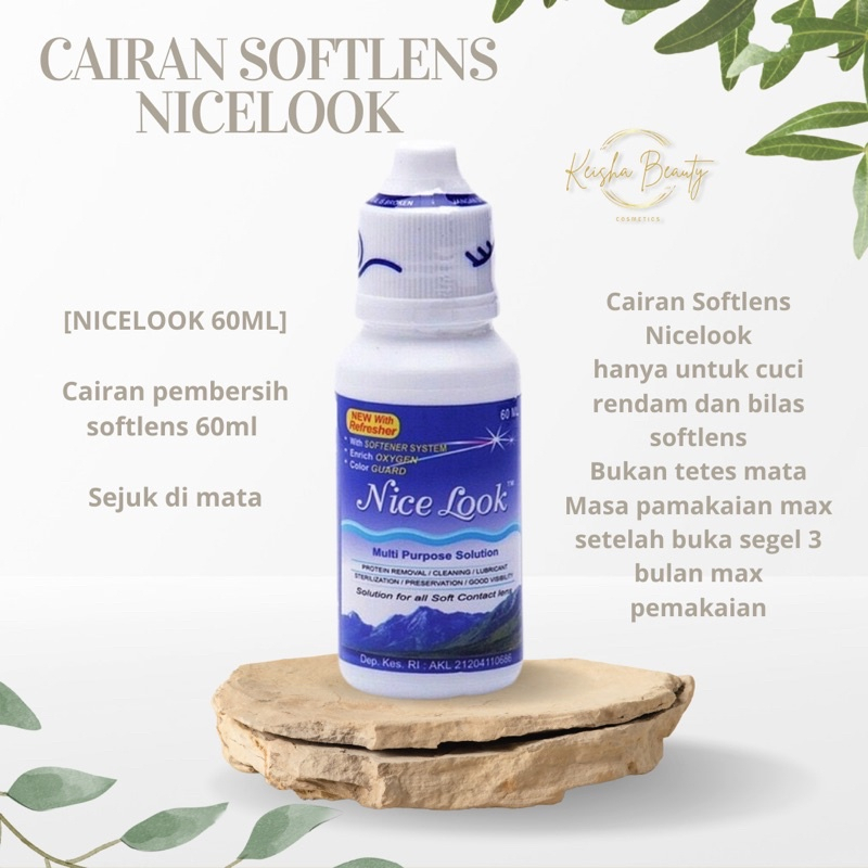 Cairan Softlens Nice Look Pembersih lensa mata softlens