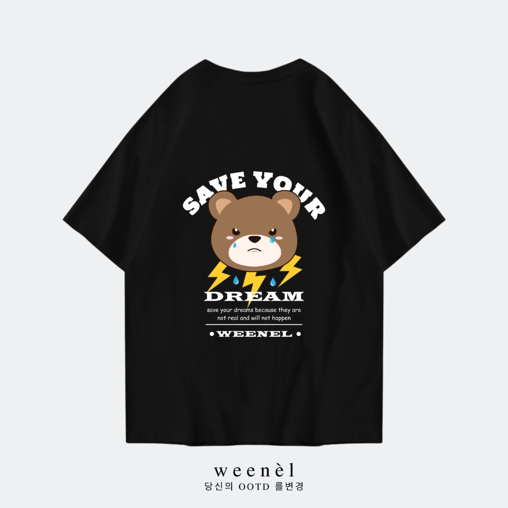 Weenel T-Shirt Oversize Kowi Bear Save Your Dream