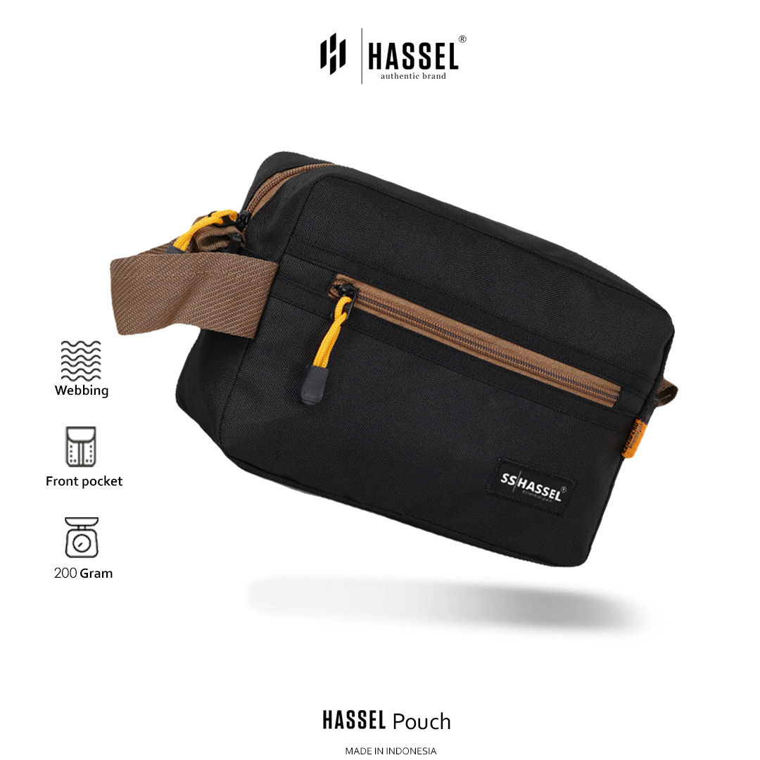 Tas Selempang HASSEL POUCH / Tas Waistbag Pria / Tas Selempang Pria Wanita / Tas Handbag - Abu