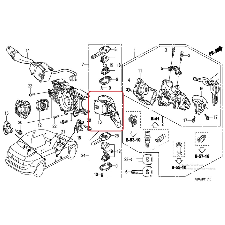 Switch Lampu ACCORD CM5 2004-2006 Original