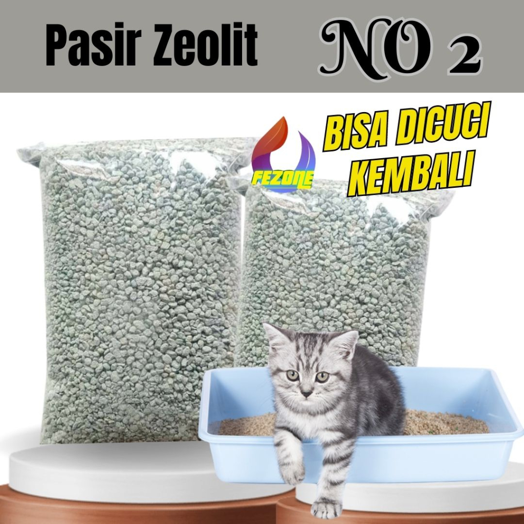 Pasir Kucing Zeolit 800gram Pasir Anjing Zeolit Pasir Pup Kucing FEZONE