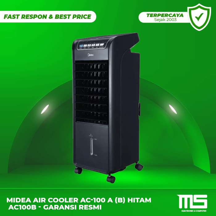 Midea Air Cooler AC-100 A (B) Hitam AC100B - Garansi Resmi