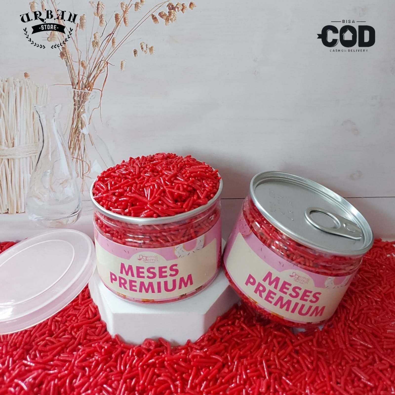 

Can - Merah Meses Butiran Coklat Sprinkle Topping Kue Donut Bolu Kualitas Premium