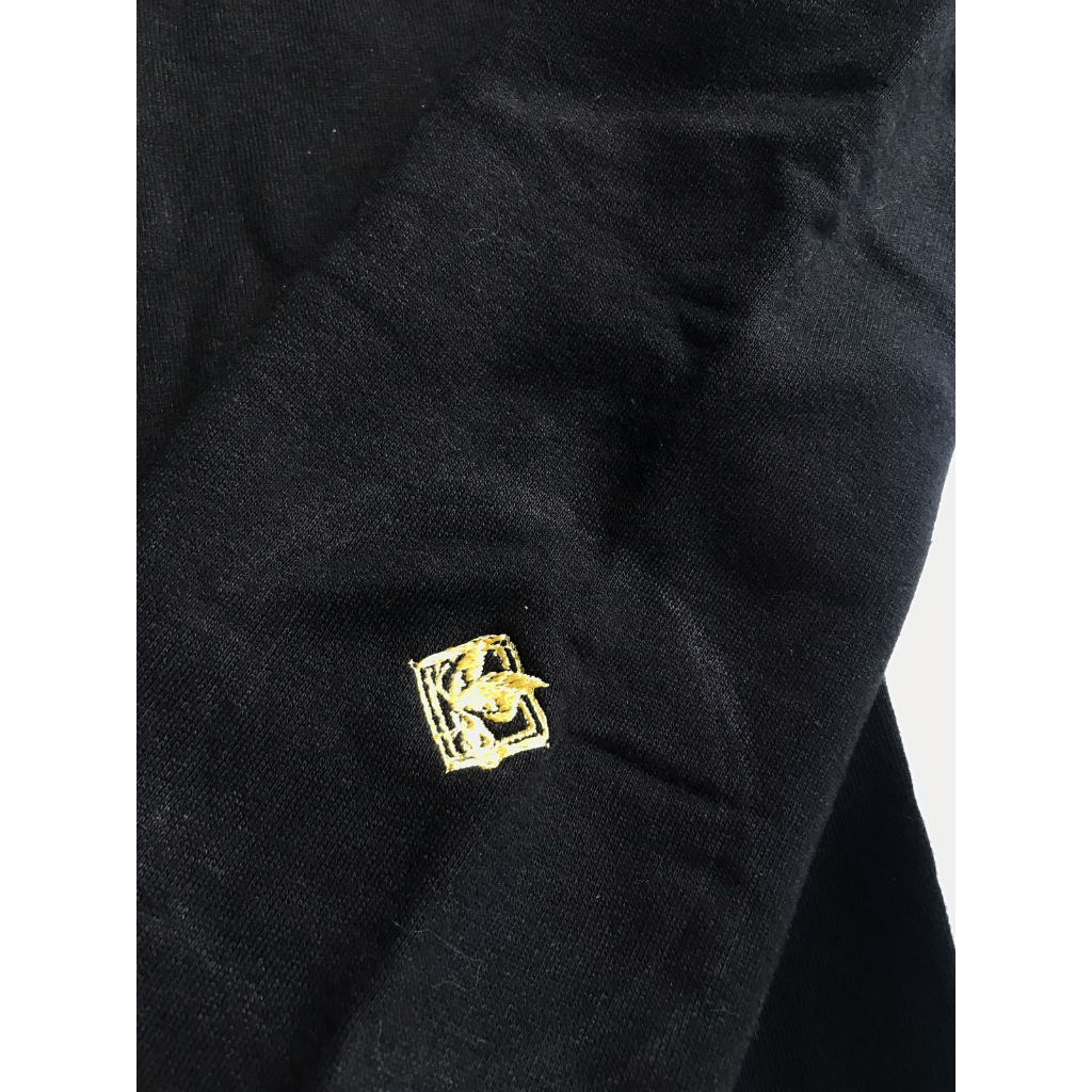 Hoodie Genshin Logo Embroidery Black Gaming Genshin Impact