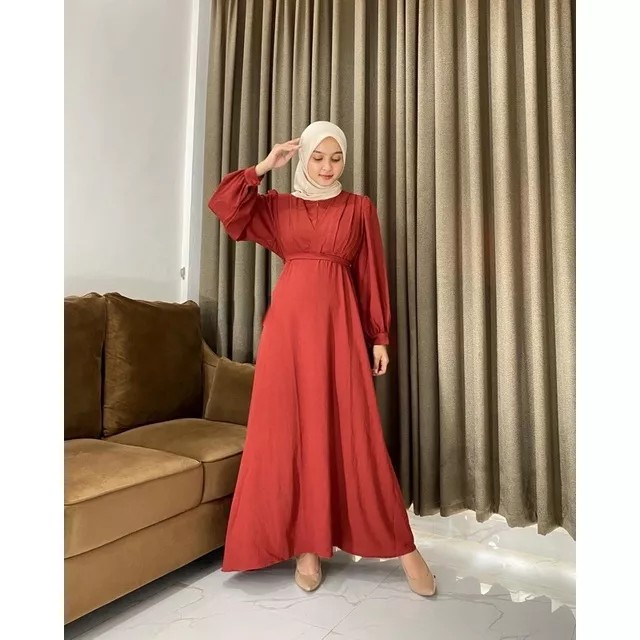 SANUM GAMIS / DRESS MUSLIM WANITA BUSUI FRIENDLY / BAHAN CRINGKEL AIRFLOW