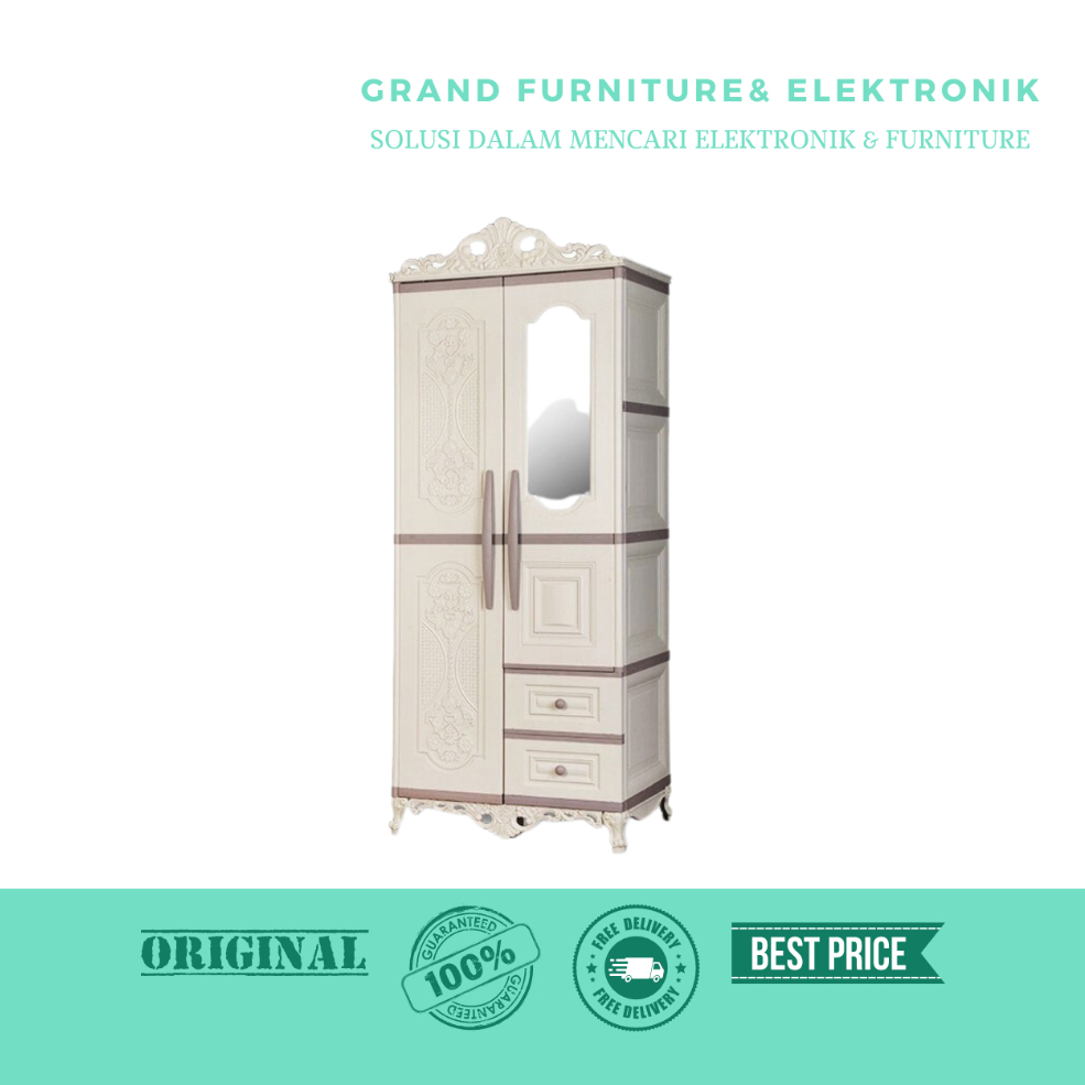 LEMARI PLASTIK OLYMPLAST 2 PINTU | FREE ONGKIR SERANG KOTA