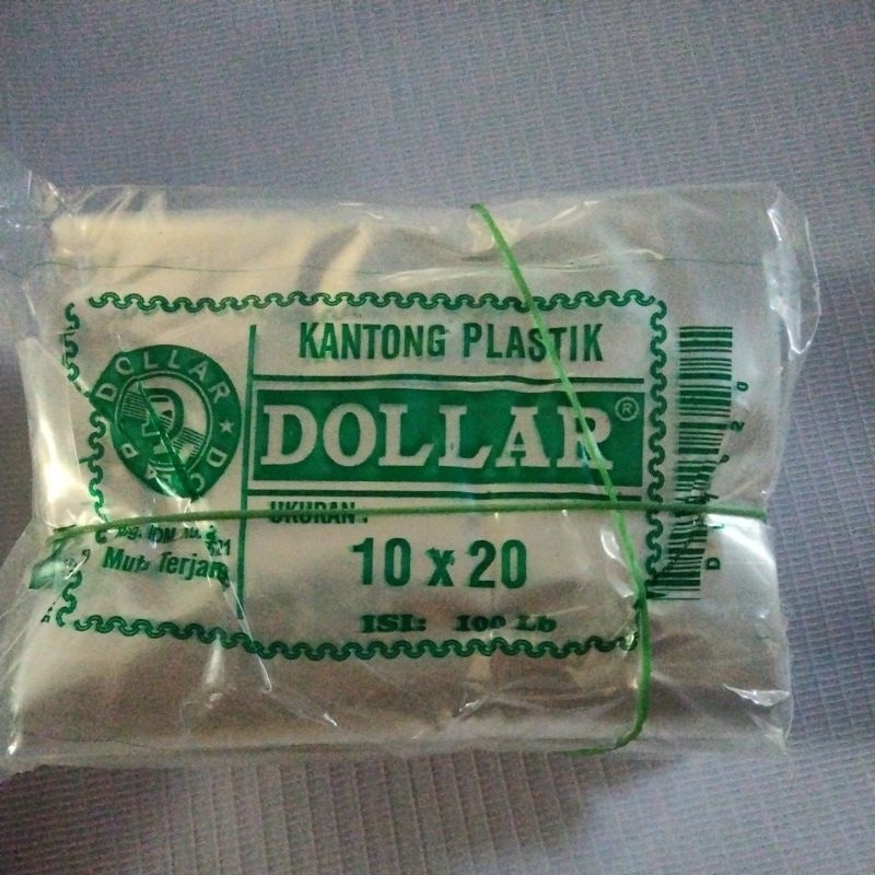Plastik dollar ukuran 10x20