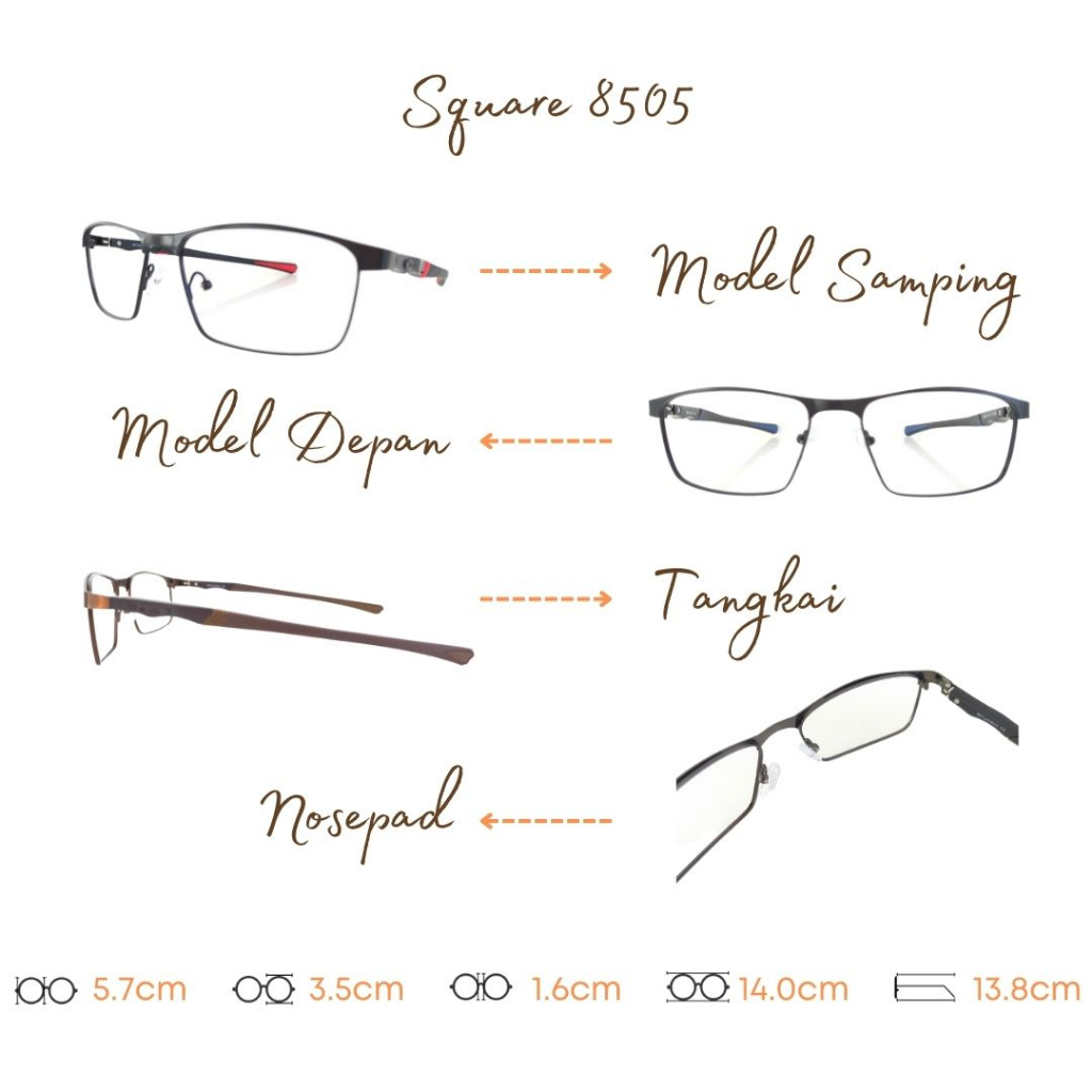 PAKET FRAME LENSA KACAMATA TYPE 8505