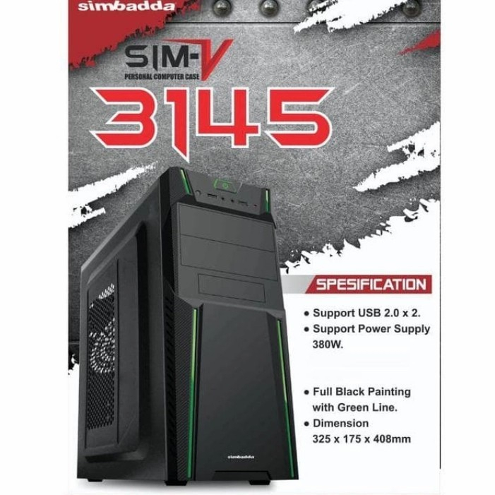 Casing Simbadda Sim-V 3145 include Power Supply 380 Watt