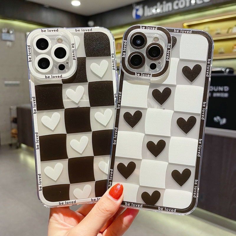 Case Silicone TPU Papan Catur Hati FOR XIAOMI REDMI 9C / 10A / 10C
