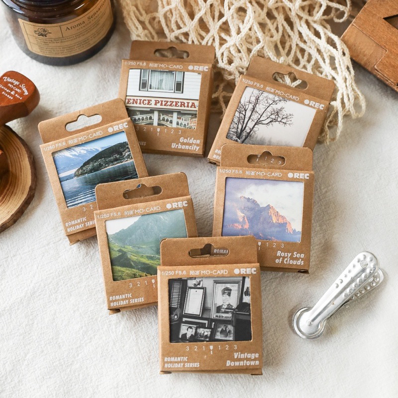 

(READY) 45PCS ROMANTIC HOLIDAY SERIES STICKER SET | vintage stiker scenery postcard polaroid bullet journal kit journaling scrapbook diary dekorasi bujo planner diy masking washi dekor vintage pemandangan notebook surat diy memo perangko photocard pc lucu