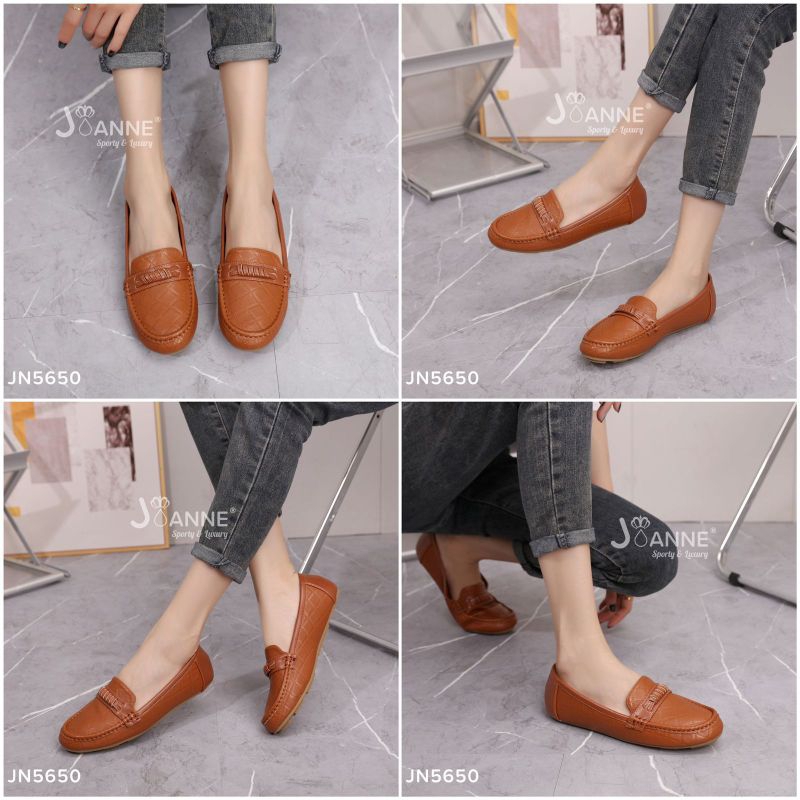 JOANNE Sepatu Kerja Flat Loafers Shoes #JN5650 Original