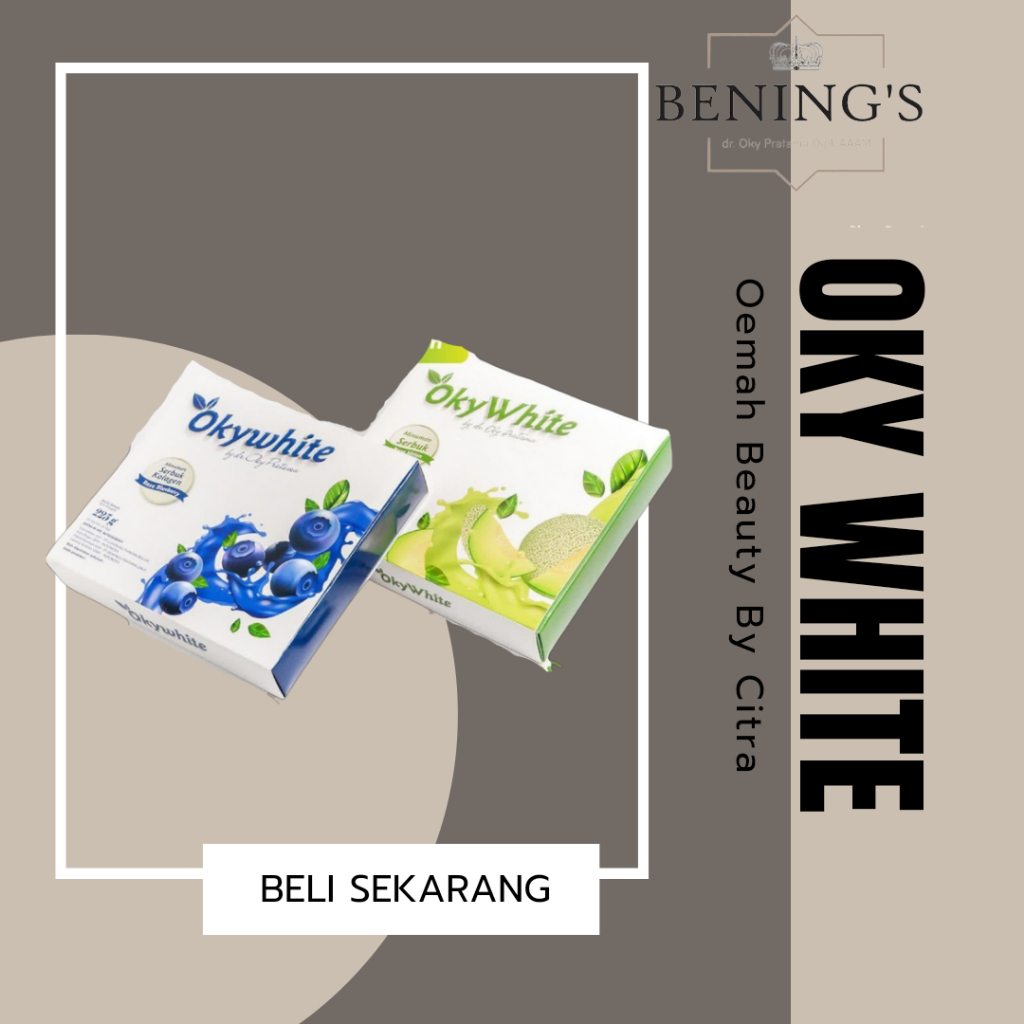 BENINGS OKY WHITE BY DR OKY PRATAMA BENINGS INDONESIA | BENINGS OKYWHITE SERBUK PEMUTIH MINUMAN PEMU