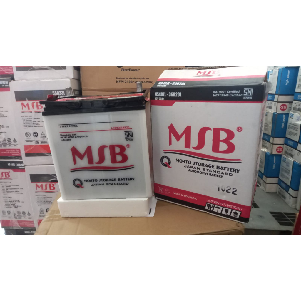 Aki mobil honda jazz MSB ns40zl 36b20l 12v35ah 12v 35ah basah