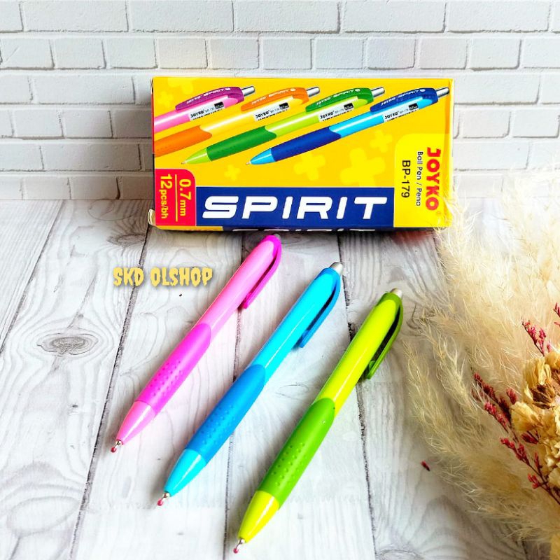 

Pulpen JOYKO Spirit BP-179 0,7 Hitam (Isi 12 Pc)