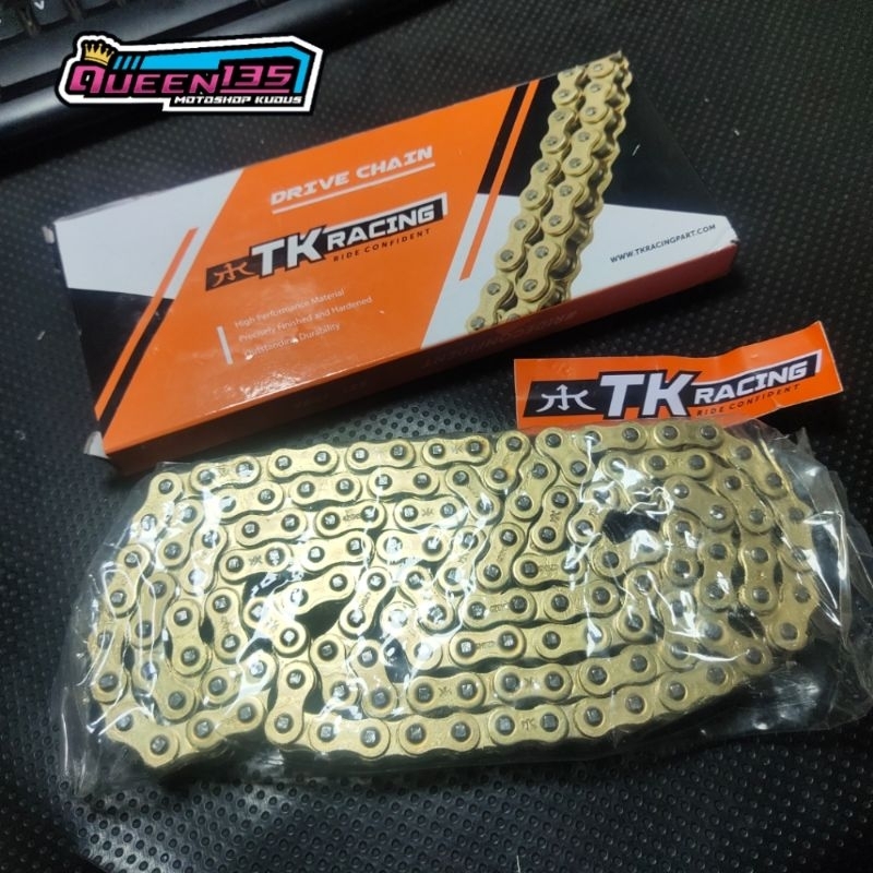 Rantai GOLD TK RACING | 428 140 | rante motor kuning emas | TK RACING 428 × 140