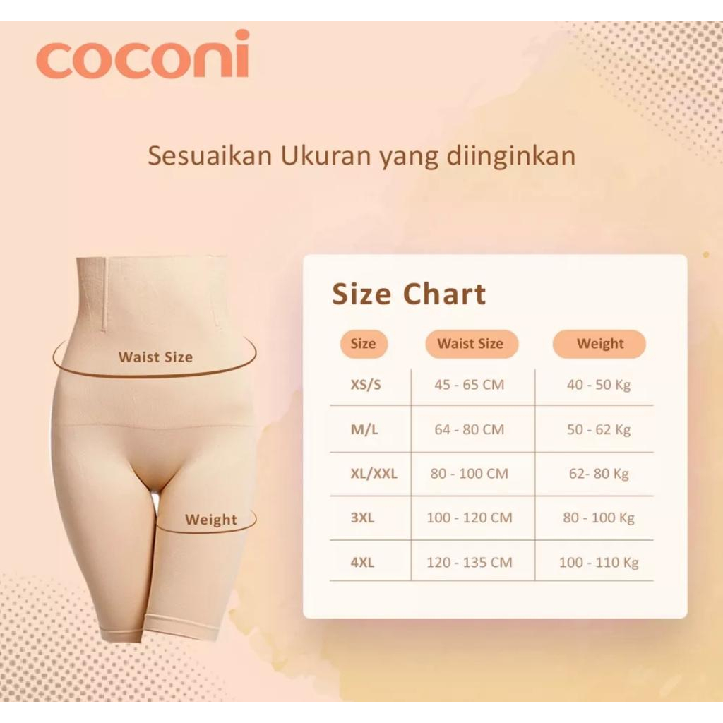 Coconi Highwaist Tummy Tuck Shaper Pants | Celana Korset Wanita Seamless Sliming Corset Shapewear