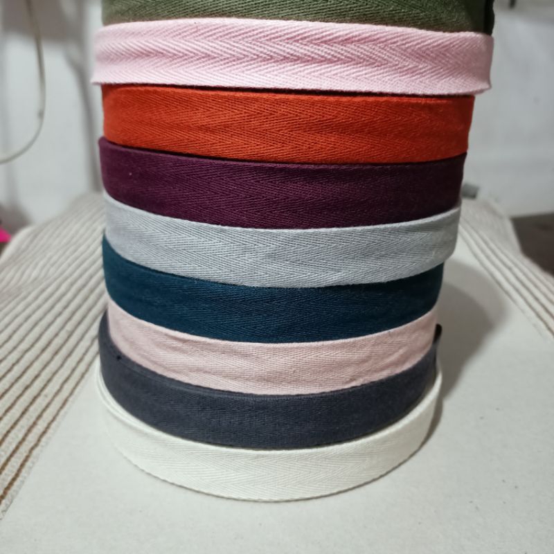 twill cotton tape,bias tape katun 20mm