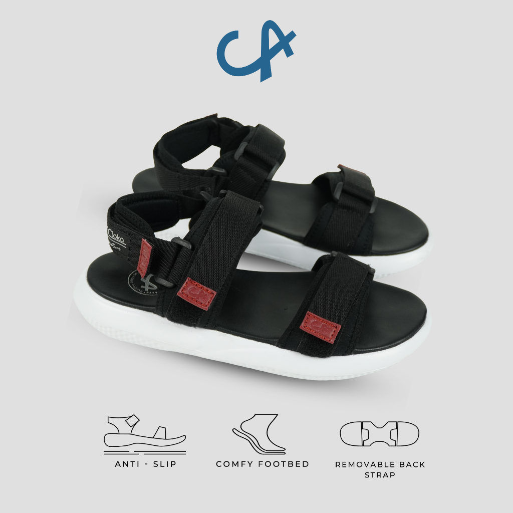 Sandal Kasual Wanita Distro Traveling Sendal Cewek Santai Anti Slip Cloka Carlotta