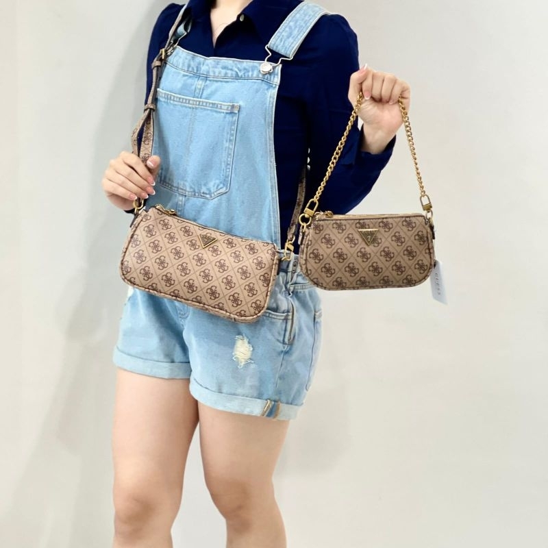 Guess Alexie Double Pouch Crossbody Bag Original / Tas Guess Original