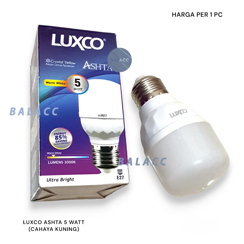 LAMPU LED LUXCO ASHTA 5 WATT 5W KUNING