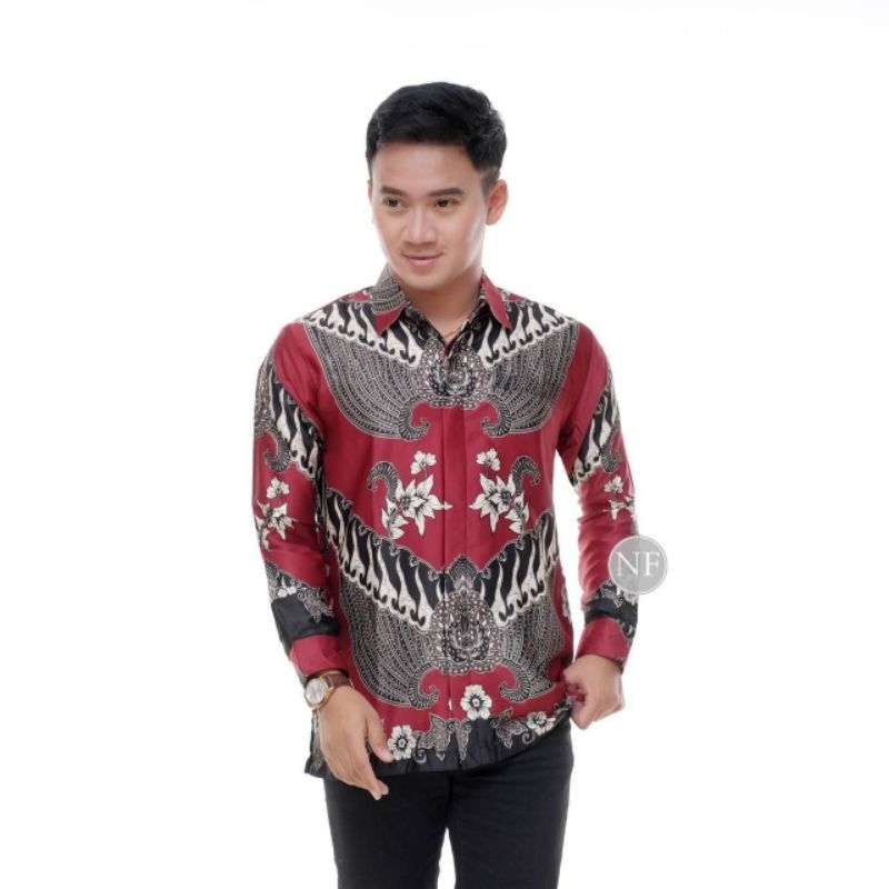 Kemeja semi sutra lapis furing | Kemeja Batik pria lengan panjang | Kemeja lapis furing istimewah | kemeja formal | kemeja bagus | Kemeja kantor | Kemeja terlaris