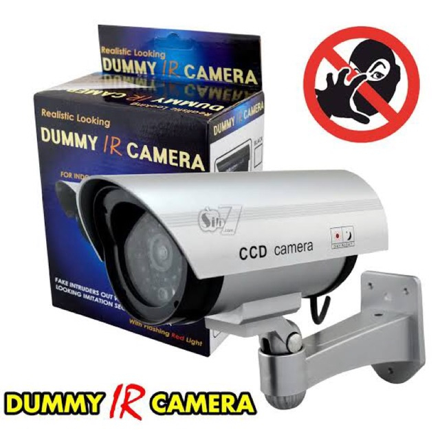 CCTV PALSU MIRIP ASLI LAMPU KAMERA PALSU FAKE REPLIKA TIRUAN DUMMY CAMERA SECURITY WATERPROOF MURAH JS28