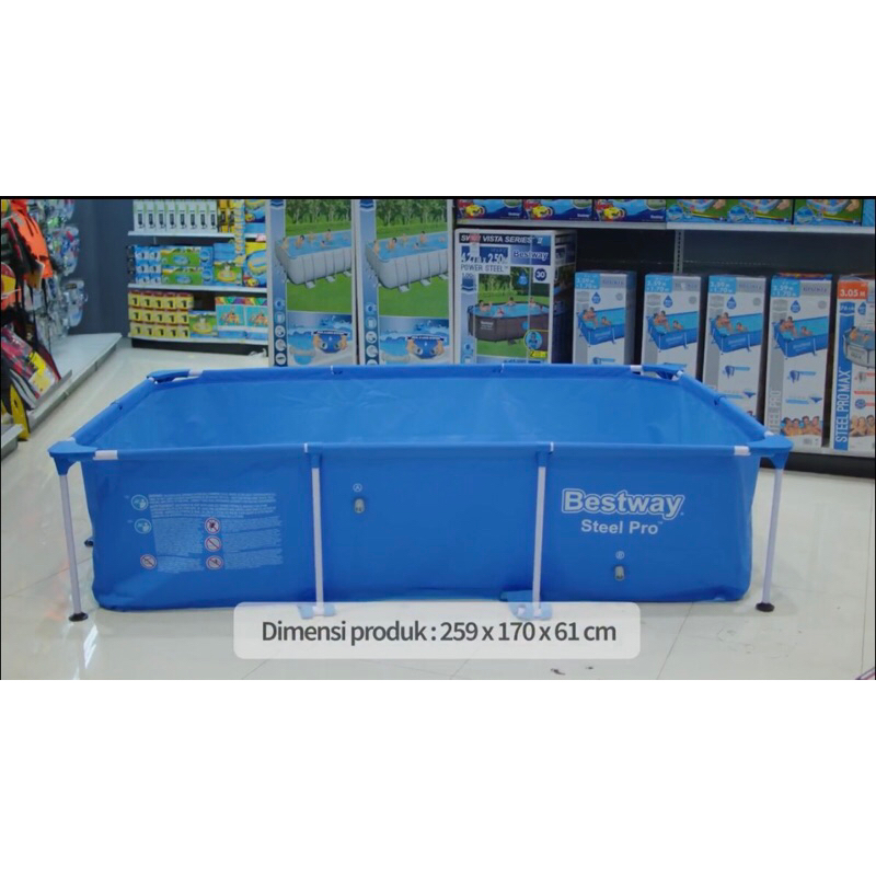 BESTWAY KOLAM RENANG FRAME SQUARE RECTANGULER/KOLAM RENANG PORTABLE BESTWAY/FRAME POLL SQUARE MURAH