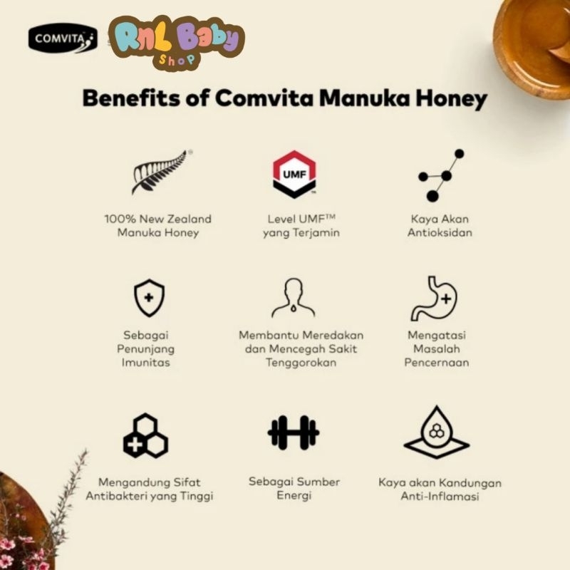 Comvita Kids Manuka Honey Immunity Gummies UMF 10+  (Untuk Usia 4+ Tahun) - Vitamin Anak