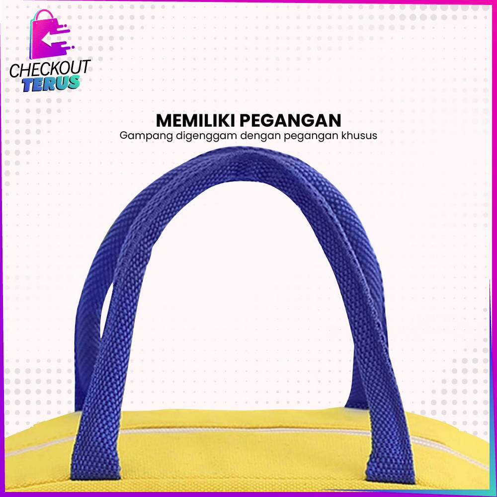 CT T45 Tas Bekal Makanan Karakter Bebek Serbaguna Travel Lunch Bag Dewasa dan Anak Sekolah Cooler Bag Tempat Bekal