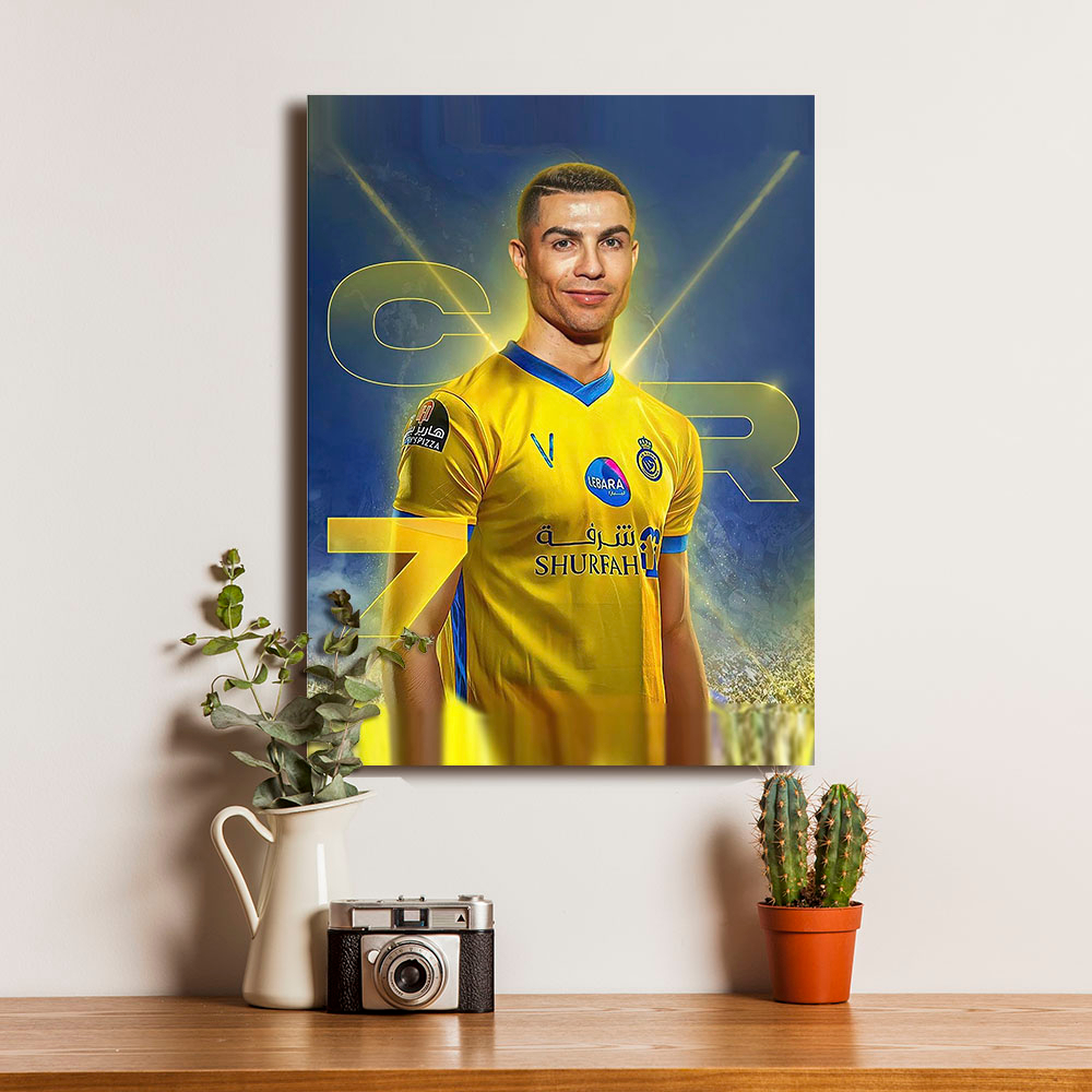 Poster Cristiano Ronaldo CR7 Al Nassr Liga Arab GOAT Football Sepakbola 7 - Dekorasi Hiasan Dinding 